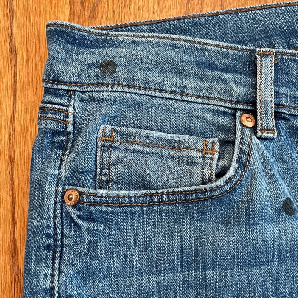 Loft Polka Dot Modern Skinny Jeans Size 10 - Picture 5 of 16